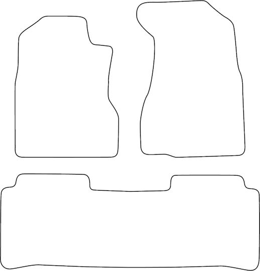 Set Velours Fußmatten Für Honda CR-V II 2002-2006 Manuell Schwarz Kante