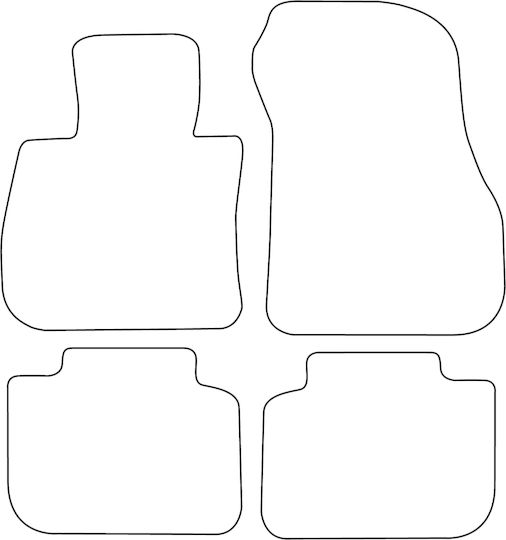 Set Velour Mats Fitting Bmw 2 Series F45 Active Tourer 2014-2022 Black Edging