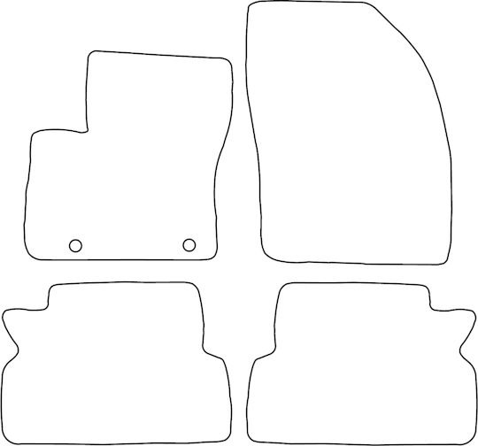 Set Covorașe Velur Pentru Ford C-Max I 2003-2010 Margine Roșie