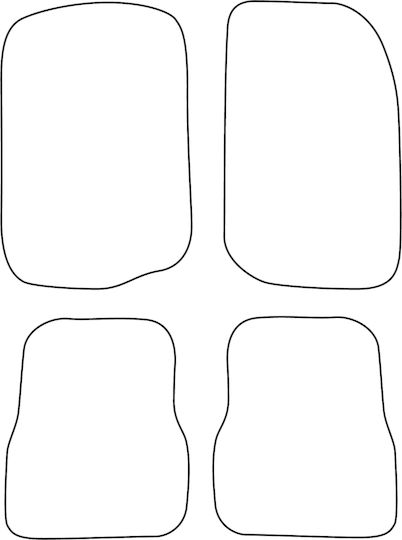Set Covorașe Velur Potrivite Scaun Toledo I 1991-1998 Margine Neagră