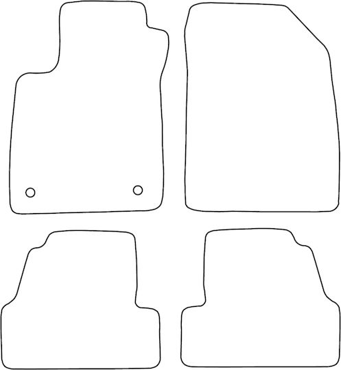 Set Velour Mats Fitting Chevrolet Trax 2013-2019 Red Edging