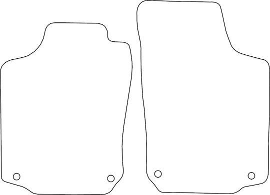 Moltico Set of Front and Rear Mats Universal 4pcs Opel Tigra Ford Edge 2004-2009 Blue