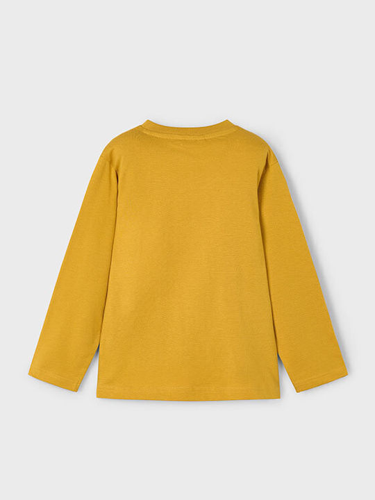 Kids' Shirt Long Sleeve Mustard Dino
