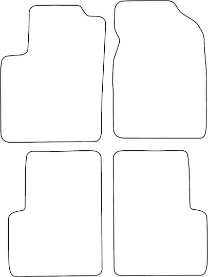 Complete Set Velour Mats Ford Ka Ii 2008-2016 Red Edging