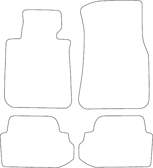 Set Velour Car Mats Fitting Bmw Series 1 F20 5-Door 2012-2019 Black Edging