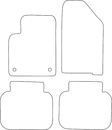 Set Veloursmatten Passend Für Fiat Freemont 2011-2015 5-Sitzer Schwarz Kante