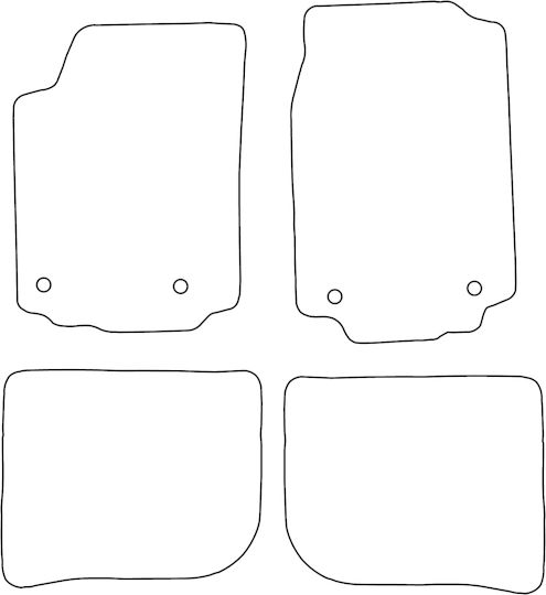 Set Velour Mats Fitting Audi 100 C4 1990-1997 Black Edging