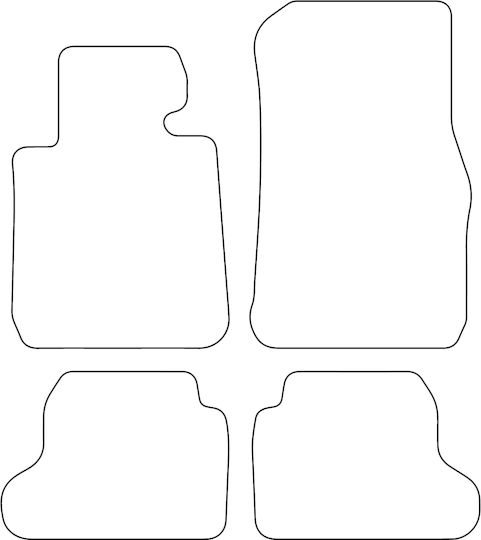 Set Velours Fußmatten Für Bmw Serie 2 F22 2014-2023 Schwarzes Kante