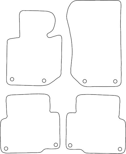 Set Velour Car Mats Matching Bmw Series 3 E36 Sedan Touring 1990-1999 Blue Edging