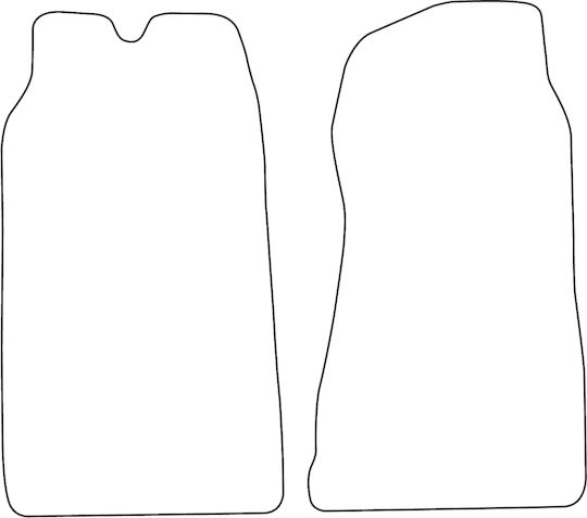 Set Velour Mats Fitting Ford Transit Ii 2000-2005 Red Edging