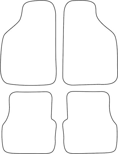 Set Velour Fußmatten Für Suzuki Swift III 1996-2004 Rote Kante