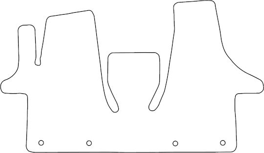 Set Velour Mats Fitting Volkswagen Transporter T6 Front 3-seats 2015-2023 Red Edging