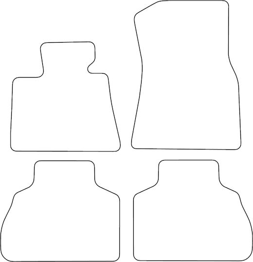 Set Velour Mats Fitting Bmw X7 G07 Series 2019 5-seat Black Edging