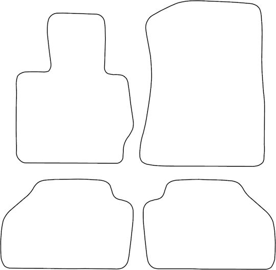 Set Velour Car Mats Matching Bmw X4 Series F26 2014-2018 Blue Edging