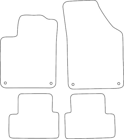 Set Velours Fußmatten Für Peugeot RCZ 2010-2015 Rote Kante