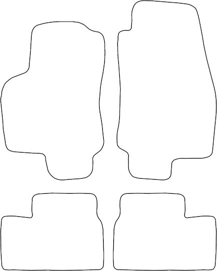 Set Velour Fußmatten Passend Opel Astra G 1998-2004 Schwarz Kante