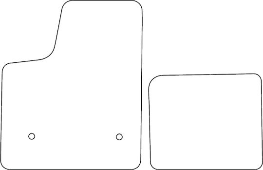 Set Velour Mats Fitting Fiat Topolino 2023 Red Edging