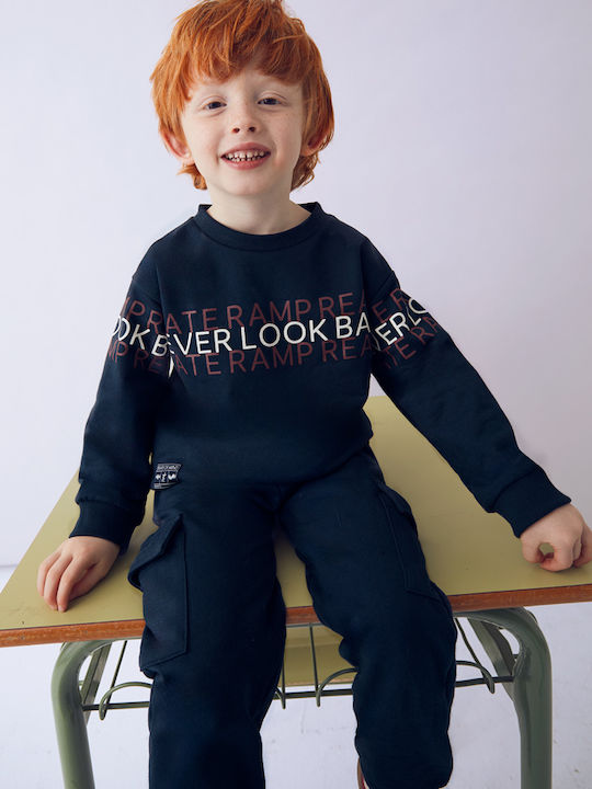 Kids Sweatpants Set Navy Blue 2pcs Skate