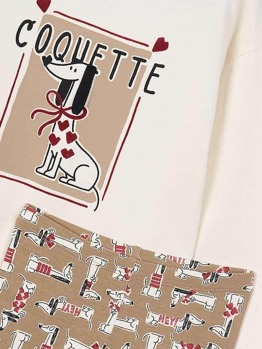 Kids' Set with Leggings Winter 2pcs Camel-red