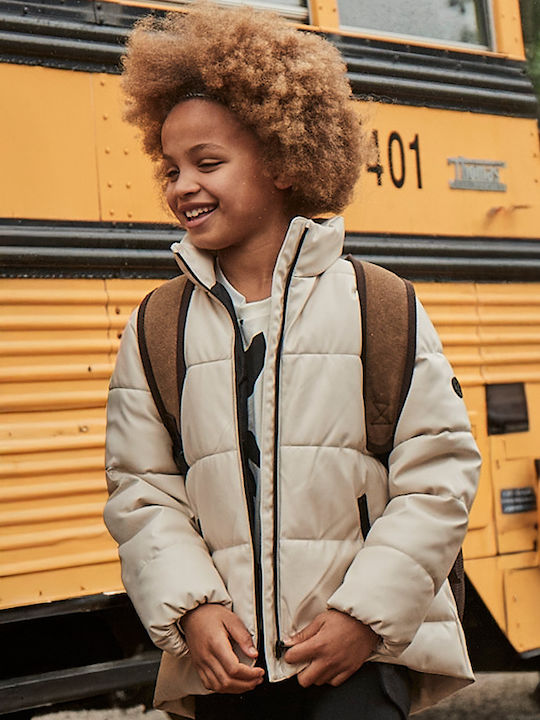 Kids' Casual Jacket Short Beige Skoro