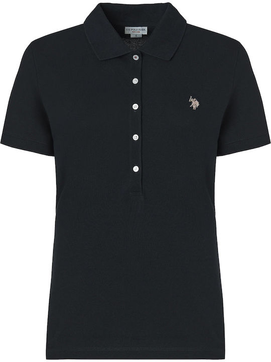 Mya Damen Polo Bluse Nero