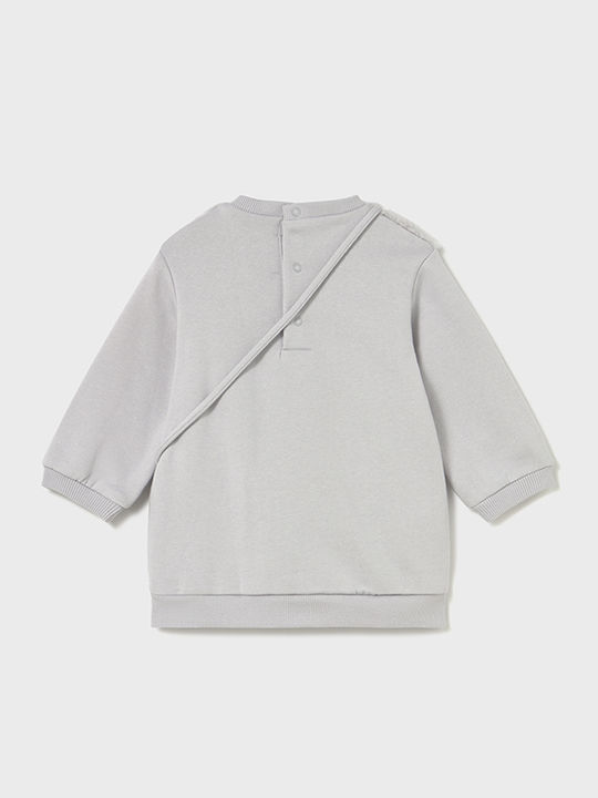 Mädchenkleid Langärmelig Kinderbekleidungssets mit Mantel und Zubehör Hellblau