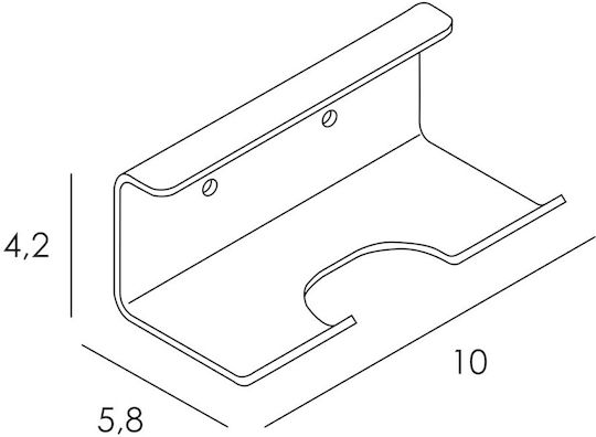 Imex Άγκιστρο Μπάνιου Διπλό με Βίδες ​10x5.8cm Μπλε