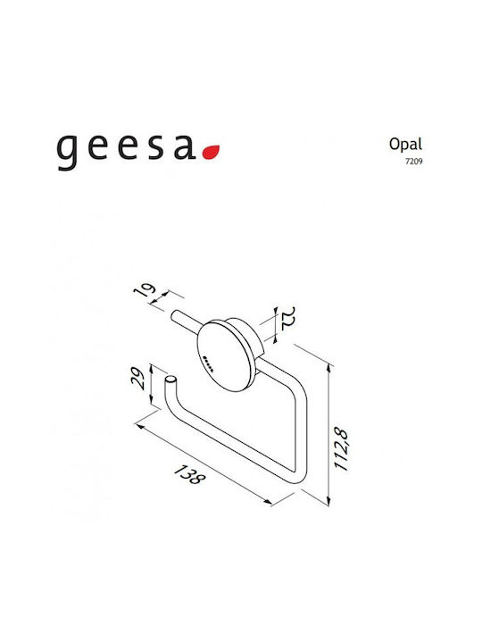 Geesa Wandmontiert Papierhalter Silber