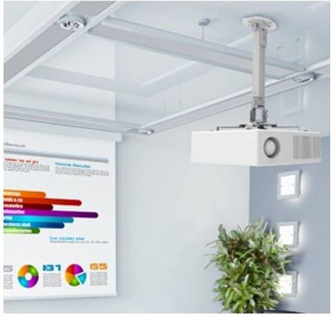 Techly Βάση Projector Οροφής ICA-PM-18M με Μέγιστο Φορτίο 13kg Ασημί