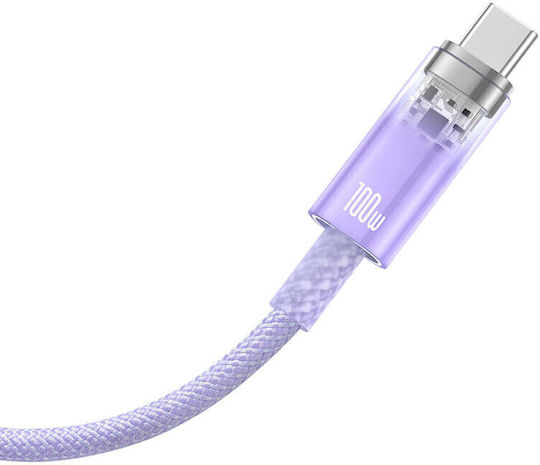 Baseus Explorer Cable Cats010405 Usb A M To Usb C M 1m 100w Purple