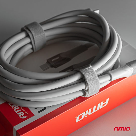 AMiO USB 2.0 Cable USB-C male - USB-C 60W Λευκό 2m 04292