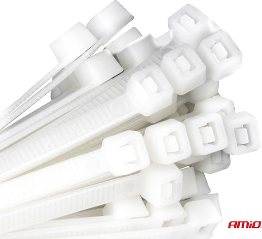 Δεματικα Δετικα Καλωδιων Tie Wrap Ταιραπ 2.5x100mm 3.6x150mm 4.8x200mm Μαυρο Λευκο Χρωμα Σετ Αμιο 500 Τεμ