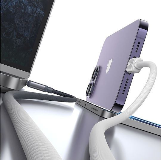 Usams Series Braided USB-C to Lightning Cable 30W Μαύρο 1.2m (SJ757USB01)
