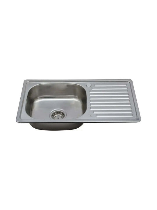 ICK7540 Drop-In Spüle Inox Satiniert B75xT40cm Silber