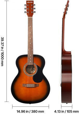 Vevor Acoustic Guitar Sunburst