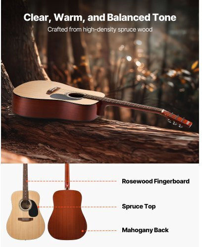 Vevor Acoustic Guitar Natural