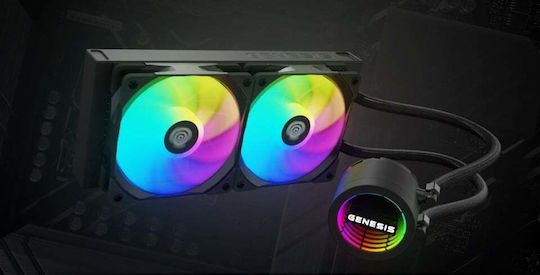 Genesis Hydria 240 ARGB Wasserkühlsysteme AIO CPU mit 2 Lüfterabmessung 120mm