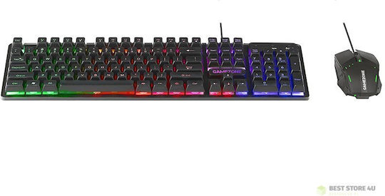 Tracer GameZone Boost Σετ Gaming Πληκτρολόγιο με RGB φωτισμό & Ποντίκι (Αγγλικό US) Γκρι