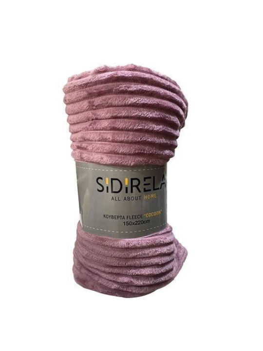 Sidirela Blanket Fleece Single 150x220cm Dusty Pink