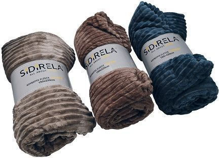 Sidirela Cocoon Pătură Polar Fleece Simplă 150x220cm Neagră