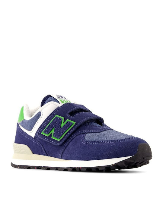 574 Kids Sneakers with Scratch Blue
