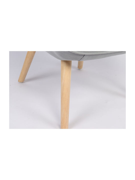 Amaranthus Sessel mit Fußhocker Braun 98x70x77cm