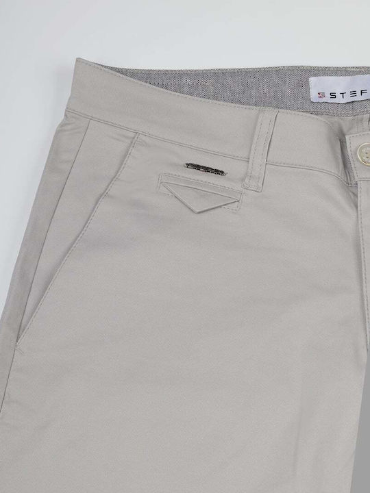 Men's Chino Elastic Grey Trousers