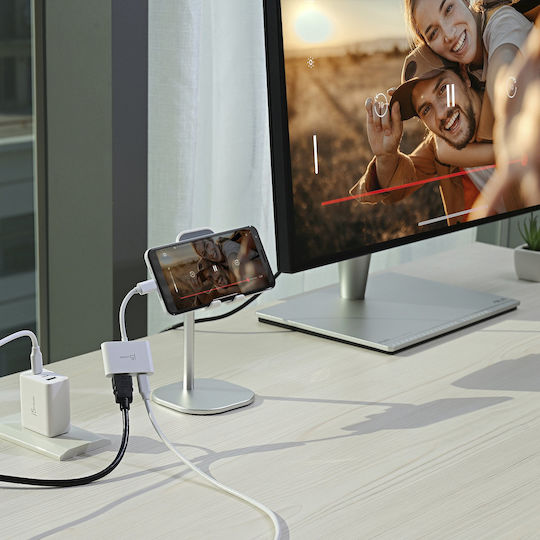 J5create Converter USB-C male to DisplayPort / HDMI female White 1pcs JCA152-N