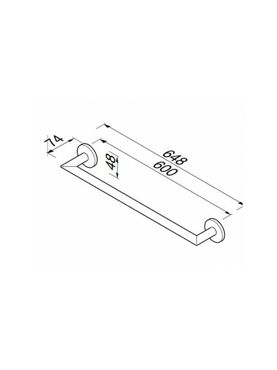 Πετσετοκρεμάστρα Σταθερή 60 Nemox Geesa Χρώμιο 6507/60-300