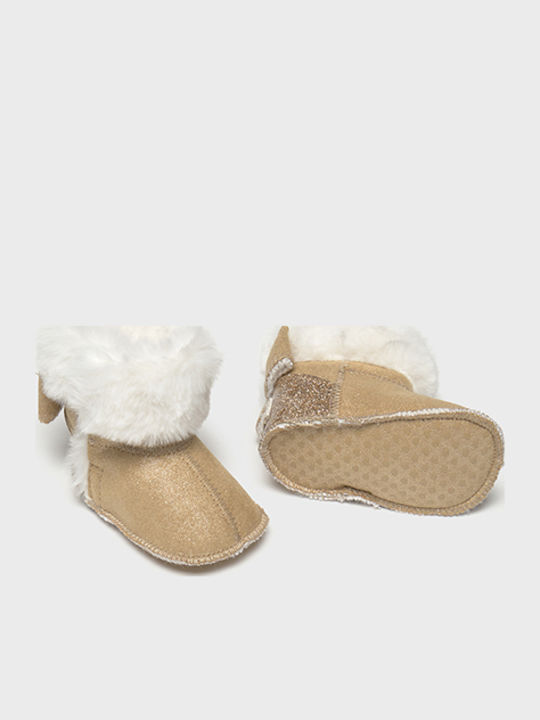Mayoral Baby Booties Beige
