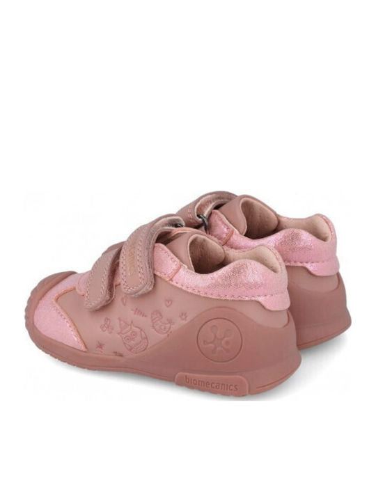 Παιδικά Sneakers High Ανατομικά με Σκρατς Ροζ