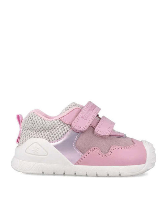 Παιδικά Sneakers High Ανατομικά με Σκρατς Ροζ