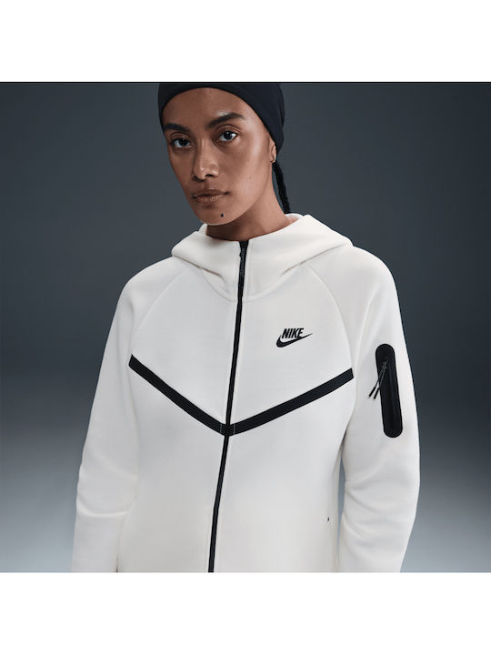 Sportswear Tech Fleece Women's Cardigan with Zipper White
