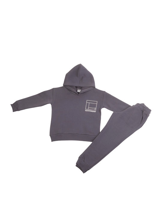 Kids Sweatpants Set With Top Anthracite 2 Pieces
